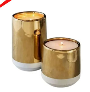 Nouveau design 2026 – Bougeoir en cuivre métallique décoratif finition or – Porte-bougie chauffe-plat en métal - Product Image 1