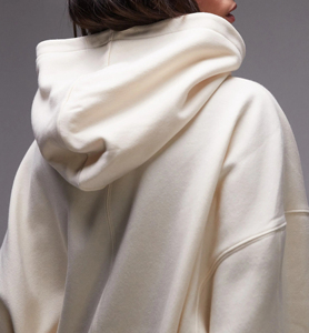 2025 Otoño Invierno moda High Street sin cordón Sudadera con capucha personalizada Color sólido gota hombro mujeres sudaderas con capucha - Product Image 6