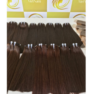 Perruques de cheveux humains non traités à cuticules alignées sur les os, 8x40 pouces, couleur foncée - Product Image 4