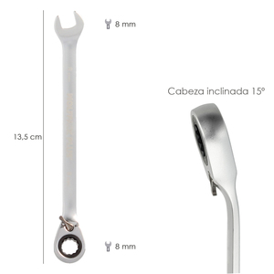 Chiave Combinata con Cricchetto 8 mm. DIN 3113 - Product Image 2