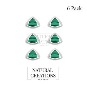 Anillo de Plata de Ley 925 para Hombre, Clásico, con Engaste de Malaquita, Acabado Trillion, Hecho a Mano, Regalo Único para Él, Cumpleaños, Fiesta - Product Image 2