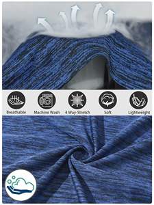 Camiseta sin mangas de poliéster para hombre, ajuste atlético con lados de corte profundo, tela elástica ligera, perfecta para entrenamientos de gimnasio, culturismo - Product Image 6