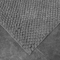Tapis de bain carré moderne en microfibre de polyester gris chaud, tufté, antidérapant avec dos en caoutchouc, épais, pelucheux, séchage rapide, lavable en machine, pour hôtel