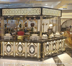 Comptoir en acier doré très demandé pour mariages à bas prix de l'exportateur indien Comptoir de buffet en acier doré - Product Image 5
