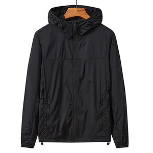 Men's Color Block Windbreaker Jacket Lightweight Waterproof Full Zip <b>Hoodie</b> for Outdoor & StreetWear - Product Image 2