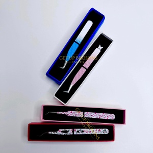 Pinzas para Pestañas de Alta Calidad GETUP BROSONS IMPEX 90/45/isolations de Acero Inoxidable, Múltiples Colores, Punta Suave, Agarre de Diamante - Product Image 5