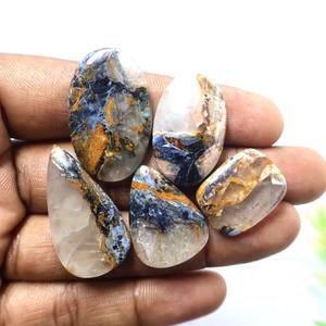 Pierre précieuse de créateur Pietersite Flashy Pietersite Cabochon Lot de pierres précieuses pour bijoux Pietersite texturée pour la fabrication de pendentifs en pierre - Product Image 1