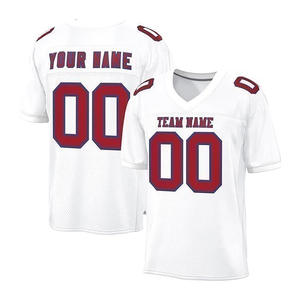 Maillot de football américain personnalisé de haute qualité 100% polyester, dernier style, manches courtes, séchage rapide, évacuation de l'humidité - Product Image 6