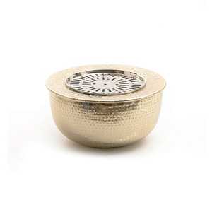 Bouilloire à thé en aluminium de qualité supérieure, couleur or, design tendance, forme ronde, chauffe-eau Dallah à prix abordable - Product Image 4