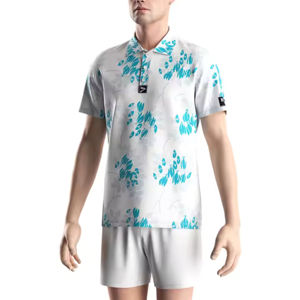 T-shirt décontracté pour homme à col montant en coton tricoté 120 g/m², respirant, imprimé, de qualité supérieure, personnalisable et tendance - Product Image 5