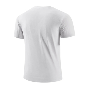 T-shirt décontracté pour homme en soie glacée, séchage rapide, haute élasticité, manches courtes, fitness, sport, été, tricot uni - Product Image 2