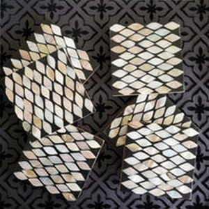 Ensemble de sous-verres en bois avec support Nacre Incrustation Sous-verres Premium Nacre Nacre Coaster Set Hotels & Restaurant - Product Image 5