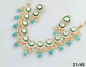 Indian Fancy Traditional Kudan <b>Drop</b> & Motipearl Gold Tone Kundan <b>Pearl</b> Choker <b>Necklace</b> With Matching Earring Set Women & Girl - Product Image 4