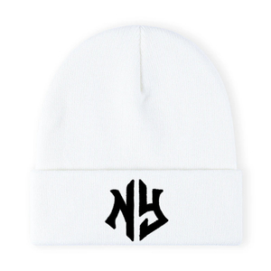 Gorro de invierno con estampado de logotipo personalizado, gorro de calavera acrílico a la moda para hombres y mujeres, estilo callejero, tejido cálido para ropa deportiva de negocios - Product Image 4