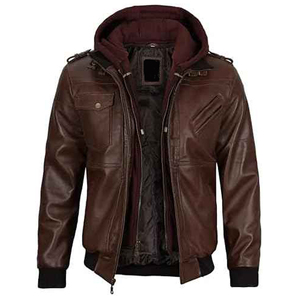 Chaqueta de cuero de calidad superior para hombre, estilo para hombre con chaqueta de cuero de vaca Original 100% - Product Image 3