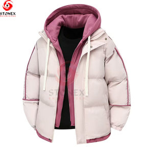 New Latest Style Women Winter <b>Short</b> Puffer <b>Jacket</b> Zipper Full <b>Sleeve</b> Waterproof Private Label Hooded - Product Image 1