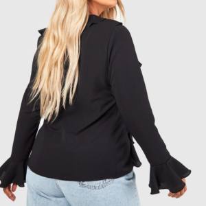 Chemisiers et chemises pour femmes grande taille en coton respirant, motif écossais automne, design anti-plis, écologiques, style hip-hop, boutonnés - Product Image 6