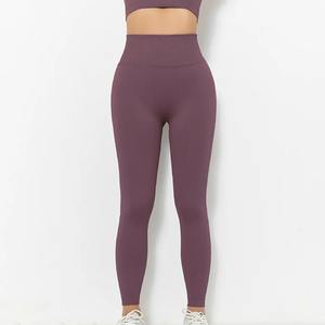 Leggings pour femmes de style actuel, coupe confortable, port quotidien, uni, non transparent, personnalisable, en spandex et nylon, service OEM ODM - Product Image 2