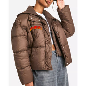 Chaqueta Acolchada Estampada Regular para Mujer de Alta Calidad, Chaqueta Corta de Invierno Ligera de Algodón, Transpirable, Ecológica y No Tejida - Product Image 1