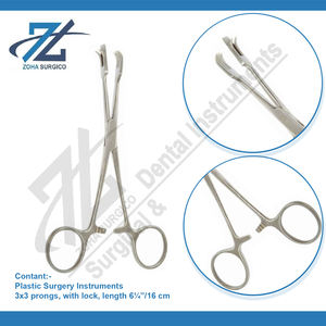 D'assumpcao 3x3ง่ามสแตนเลสเครื่องมือผ่าตัดทางทันตกรรม16ซม. ยาวล็อคด้วยตนเองปากกามาร์กเกอร์ยกกระชับใบหน้าทำจากปากีสถาน - Product Image 3