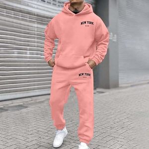 Survêtements pour hommes et femmes, tenues de jogging, vêtements de sport, ensemble de sweat à capuche tendance pour la saison hivernale avec sérigraphie - Product Image 2