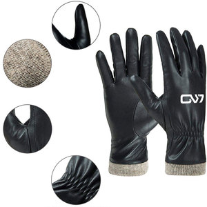 Guantes de cuero con pantalla táctil de moda Guantes de cuero a prueba de viento de Invierno para mujer Logotipo personalizado - Product Image 3