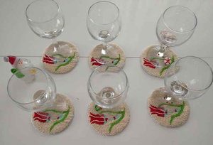 Handmade Beaded Coasters Floral Drink Drip <b>Mat</b> Stylish Designer For Premium Tea <b>Table</b> Decor Latest - Product Image 4