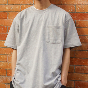 China Factory Custom Short Sleeve Oversize O Neck <b>Pocket</b> Tshirt Printing logo Unisex Screen Printed Men T-<b>shirt</b> for men - Product Image 5