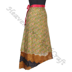 Designer Ethnic Double Layer Reversible Sarong Sari Magic Magic <b>Wrap</b> <b>Skirts</b> Wholesale From Manufacturer Cover up Wear Vintage - Product Image 4