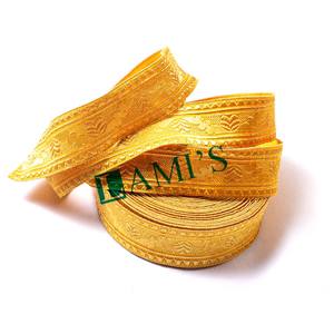 Venta al por mayor de trenzas de oro francés metálico encaje galón recorte Tresse alta calidad Mylar Galoon OEM trenzado - Product Image 3