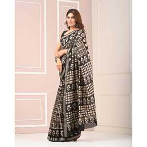 Sari en Georgette de Chanderi avec Blouse, Robe Indienne en Soie Lourde, Lehenga Banarasi, Style Bollywood Doux avec Salwar Kameez - Product Image 4