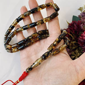 ลูกประคำอำพันสีเขียวดำธรรมชาติ ประดับด้วยอำพัน 45 เม็ด สำหรับสวดมนต์อิสลาม - Product Image 6