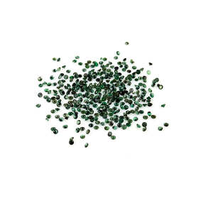 Esmeraldas naturales de Zambia con corte de diamante, redondas de 2 mm, piedras preciosas facetadas sueltas para la fabricación de joyas, listas para usar. - Product Image 2