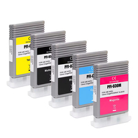 Cartucho de Tinta Compatible Enlite Premium PFI-030 PFI030 para Plotter Canon ImagePROGRAF TA-20 TA-30 TM-240 TM-340, Juego de 5 Colores de 55 ml