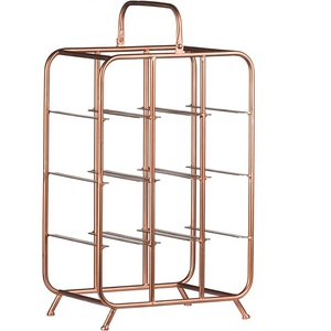 Estantes de Metal personalizados con acabado de cobre, almacenamiento de botellas de champán y zumo, para casa, restaurante y Hotel, venta al por mayor - Product Image 1