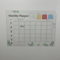 Planificateur mensuel effaçable à sec réutilisable, modèle 2, tableau blanc statique, calendrier mural en polystyrène pour la maison et le bureau