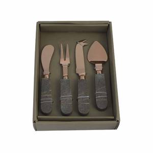 Hot <b>Sale</b> on Top Quality Stainless Steel Handmade Resin with Wooden Handle Cheese Cutting <b>Set</b> at Reasonable Price - Product Image 3