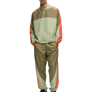Venta al por mayor de chaqueta con cremallera y logotipo personalizado, chándal cortavientos para hombre, conjunto de Jogger informal, cortavientos de nailon, conjunto de dos piezas de cuerpo entero - Product Image 5