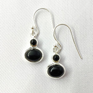 Boucles d'oreilles en onyx noir de 2,9 grammes avec perle et diamant, serties en or rose, forme goutte d'eau tendance pour fiançailles - Product Image 1