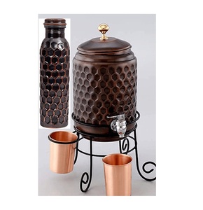 Distributeur d'eau de qualité supérieure de taille personnalisée en 5 litres fabriqué en cuivre pur avec matériau de finition brillant pour l'exportation - Product Image 2