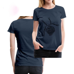 เสื้อเชิ้ตแขนสั้นคอวีสีดําและคอกลมแขนสั้นด้านล่าง เสื้อยืดผู้หญิงผ้าฝ้าย 100% สีทึบบาง - Product Image 5