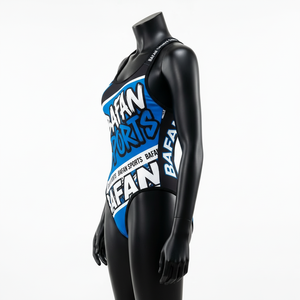 Traje de Baño para Mujer, Tela de Poliéster y Elastano, Negro, Azul, Blanco, Panelado, Logotipo Personalizado por Sublimación - Product Image 3