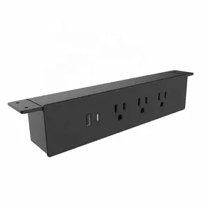 Desk Hanging Power Sockets with USB Ports, Mount Under Desk Table Edge Socket