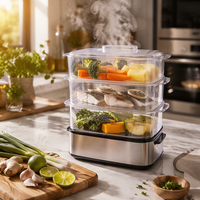 Cuiseur vapeur électrique domestique multicouche haute performance pour légumes et aliments, et cuiseur vapeur professionnel