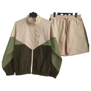 Windbreaker <b>Short</b> Set Men Zipper Reflective Mesh Lining Jogger <b>Shorts</b> Set Color Rain Lightweight Nylon <b>Short</b> Sets Men - Product Image 1