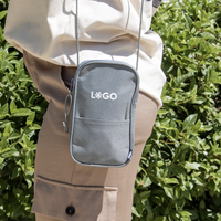 Elegante Bolso Mensajero Gris Personalizado Unisex España, Cierre de Cremallera, Material RPET, para Llevar el Teléfono, Regalos Corporativos