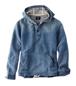 Chaqueta vaquera versátil con capucha para Otoño/Invierno con decoración de botones, ropa de abrigo informal, capas para cualquier ocasión, técnicas lavadas - Product Image 1