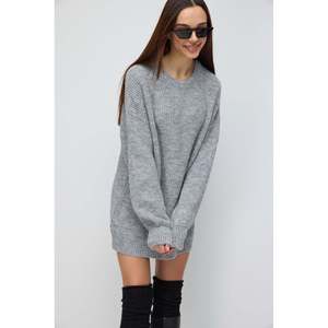Pull oversize en laine mérinos pour femme, tricot décontracté vintage de qualité supérieure, respirant, à mailles torsadées, pour l'automne et l'hiver, devant inclus - Product Image 2