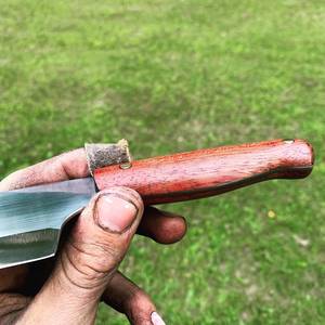 Vente chaude Style japonais petit ensemble de couteaux couperet en acier damas avec gaine en cuir pour la cuisine utilisation de tranchage - Product Image 6