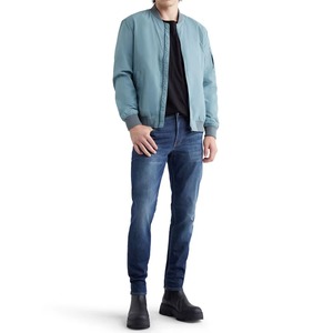 Blouson Bomber Unisexe Personnalisable à Col Montant en Toile Couleur Unie Style Unique Vêtement Décontracté - Product Image 6